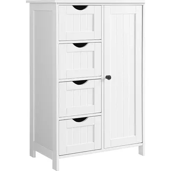 Komoda Komoda zásuvková s dvířky STORMI bílá