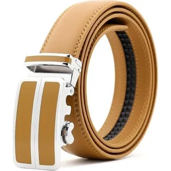 Opasek Pánský kožený pásek L385 světle hnědá 120 cm