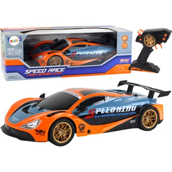 RC model auta Sportovní auto na dálkové ovládání 1:10 – s LED světly | oranžové