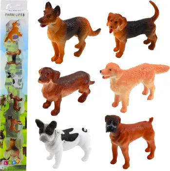 Figurka Figurky psů 6 ks – ovčák jamník buldog 4 cm | Farm Life