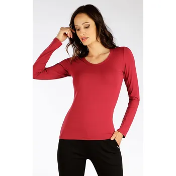 Dámské triko s dlouhým rukávem 7F206 bordó LITEX L