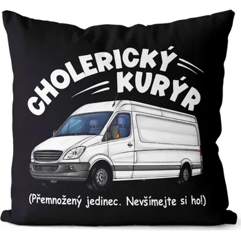 Dekorativní polštářek Polštář 40 x 40 cm - Cholerický kurýr