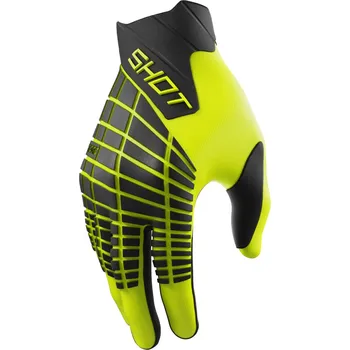 Moto rukavice Motokrosové rukavice Shot Core Max fluo žluté