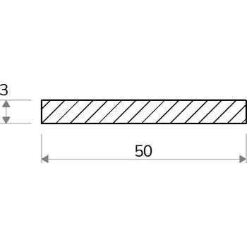 Stavební profil Pozinkovaná plochá ocel 50x3