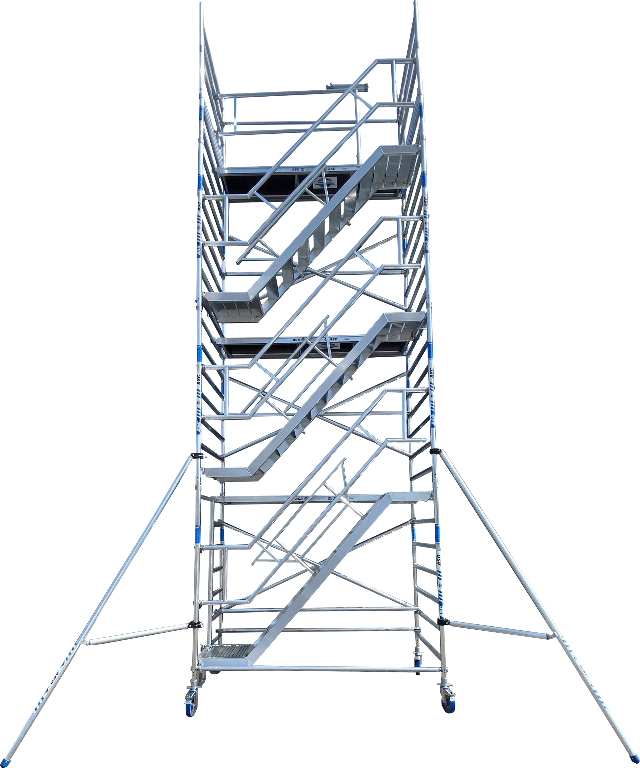 Schodišťová věž - pracovní výška 8,2 m - 2 m x 1,35 m (d/š)