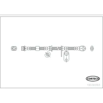 Brzdová hadice Brzdová hadice CORTECO 19036993