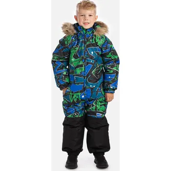 dívčí zimní kombinéza Dětská zimní kombinéza Huppa Wille 2 classic green pattern / black velikost 116