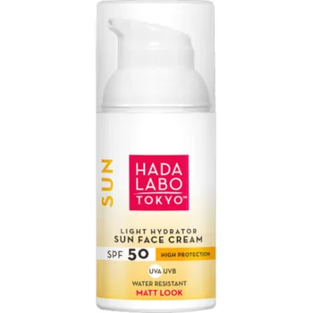 Přípravek na opalování HADA LABO TOKYO SUN SPF 50 Voděodolný matující opalovací krém na obličej Light hydrator sun face cream 50 ml