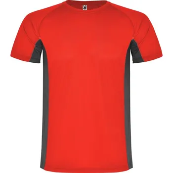 Roly Funkční triko s krátkým rukávem SHANGHAI Velikost: 2XL, Barva: červená-tmavě šedá