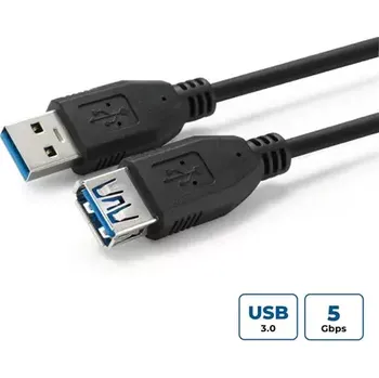Kabel do PC MicroConnect kabel USB3.0 A (M) - USB3.0 A (F) 2m černá (USB3.0AAF2B)