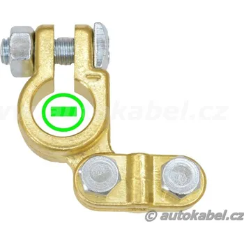 Autobaterie Mosazná kovaná svorka autobaterie, Minus