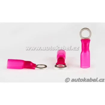 Kabelové oko Kabelové oko M5, červené, smršťovací.