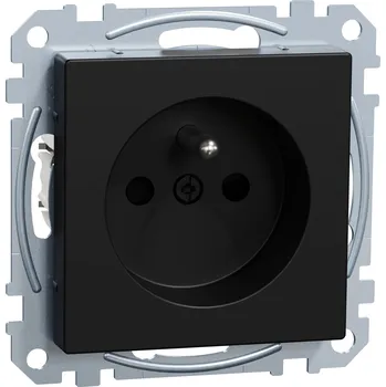 vypínač a zásuvka MEG2600-0403 Zásuvka, Sys-M, šroubová, černá matná, Schneider Electric