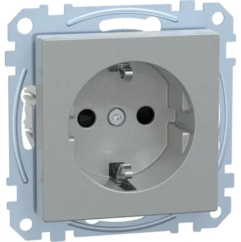 Elektrická zásuvka MEG2300-0460 Zásuvka Schuko, Sys-M, bezšr., aluminium, Schneider Electric