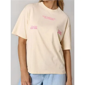 Sinsay - Tričko s nápisem - žlutá - 205IN-10X - 205IN-10X-XL