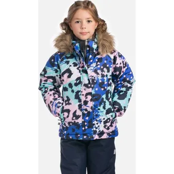 Dětská zimní bunda Huppa Alondra s kožíškem blue pattern velikost 110
