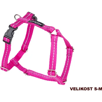 Postroj pro psa Nastavitelný postroj pro psa REFLEX GUARD růžová velikost S, M, L, XL Rozměr: M - 25-40x35-55x2,0 cm