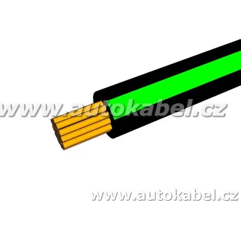 elektrický kabel Autovodič FLRY-B 1,0 mm² černý/zelený.