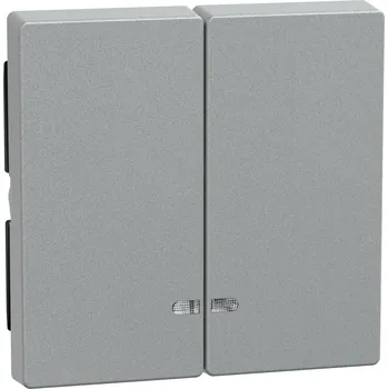 vypínač a zásuvka MEG3420-0460 Dvojitá klapka s průzorem, aluminium, Schneider Electric