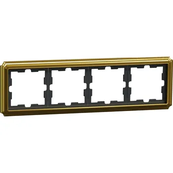 MEG4040-4741 Rámeček D-Antique 4násobný kov 24k Gold, Schneider Electric