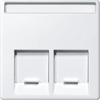 vypínač a zásuvka MEG4574-0419 Centr. deska 2x Actassi RJ45, polar mat, Schneider Electric