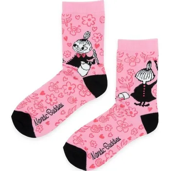 Dámské ponožky Ponožky Moomin Little My 36-42 pink flowers růžové, NordicBuddies Finsko