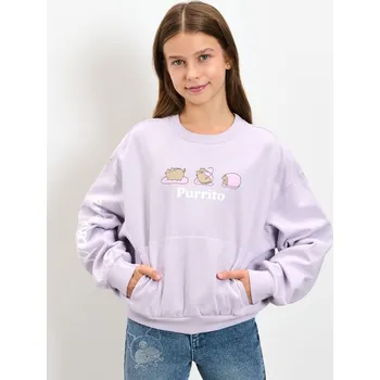 Dívčí oblečení Sinsay - Mikina typu crewneck Pusheen the Cat - levandulová - 958ET-04X - 958ET-04X-140