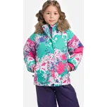 Dětská zimní bunda Huppa Alondra s kožíškem turquoise pattern velikost 128
