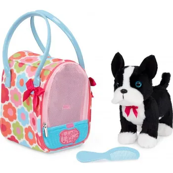 plyšák Pucci Pups Pejsek černý v kabelce Flower Print Glam Bag