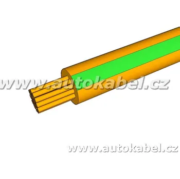 elektrický kabel Autovodič FLRY-B 1,0 mm² oranžový/zelený