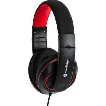 Sluchátka Revoltage HPH 2025 Black/Red Sluchátka na uši