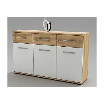 Komoda Komoda CAMPUS 3D3Z dub wotan/bílá