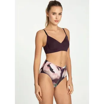 Kalhotky Dámské kalhotky Velvet Bloom Simple Maxi - Julimex fialová vzor L