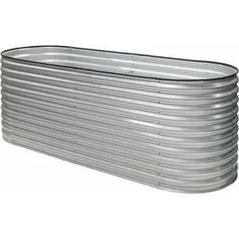 Vyvýšený záhon Kovový vyvýšený záhon – Grow Faster (d. 240 cm x š. 80 cm x v. 82 cm), stříbrný