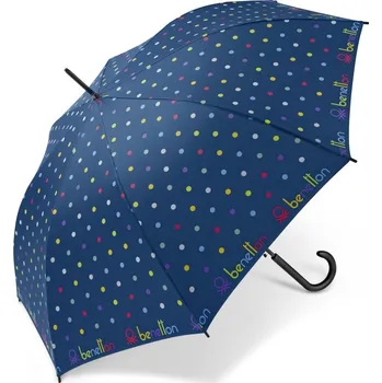UNITED COLORS OF BENETTON Benetton deštník Dlouhý automatický Blue Sapphire 86cm/104cm