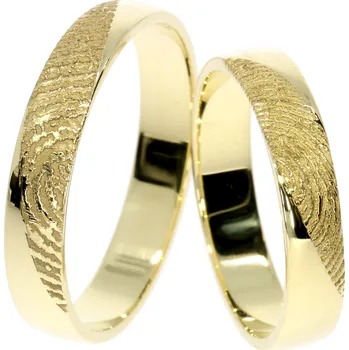 Prsten Zlatnictví Helios Zlaté snubní prsteny s otisky L-372/ZL