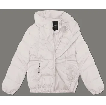 Dámská bunda Prošívaná bunda v barvě ecru se stojáčkem Miss TiTi (2481) odstíny bílé XXL (44)