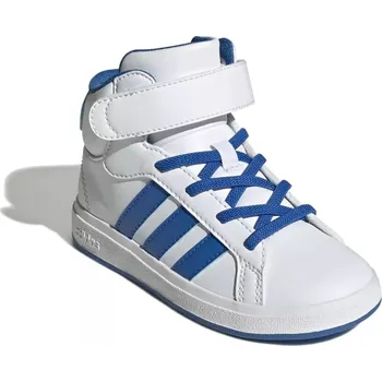 Dámská tenisová obuv Chlapecká rekreační obuv ADIDAS-Grand Court Mid K cloud white/bright royal/bright royal Bílá 35