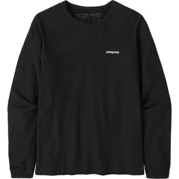 Dámské tričko Dámské tričko Patagonia LONG-SLEEVED P-6 LOGO RESPONSIBILI-TEE - černá XS
