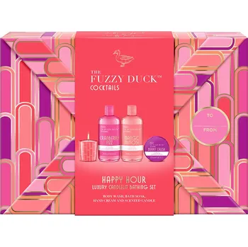 Kosmetická sada Baylis & Harding Cotswold Cocktails - sada s péčí o tělo a svíčkou, 4 ks relaxační sada tělových produktů a vonné svíčky v praktickém dárkovém balení