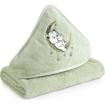 Mentolový dětský ručník s kapucí BABY74 100x100 cm