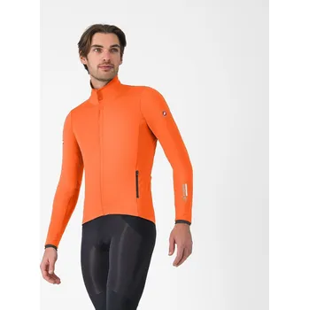 Cyklistická bunda Bunda na kolo CASTELLI ALPHA 150 JACKET - brilliant orange/dark gray L