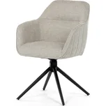 Vikio Židle jídelní a konferenční krémová látka otočná AJZ208K