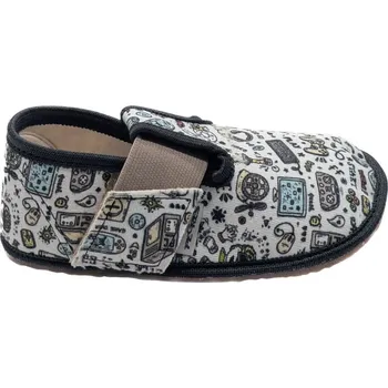 Chlapecké bačkory PEGRES Barefoot papuče - BF 01 černá gaming - Velikost obuvy EU: 20