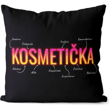Dekorativní polštářek Polštář 40 x 40 cm - Kosmetička - vlastnosti