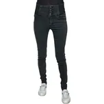 Moon Girl Dámské šedé džíny s vysokým pasem 01 Barva: Šedá, Velikost: 27