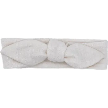 Čelenka Dětská čelenka s mašlí champagne s leskem 0-10m