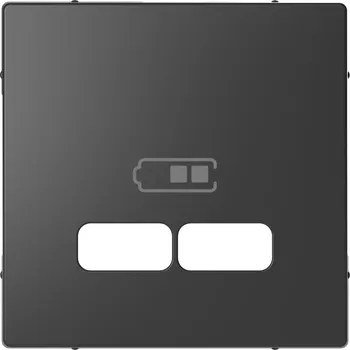 vypínač a zásuvka MEG4367-6034 Centr. deska pro USB nabíječky, antracit, Schneider Electric