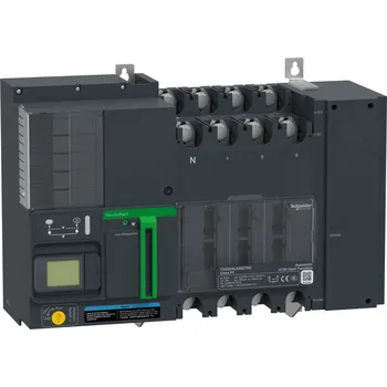 vypínač a zásuvka TA63D4L6302TPE Přepínač zdrojů,630A 4P LCD 230V, Schneider Electric