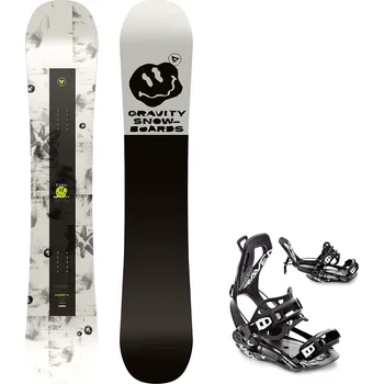 Snowboard Gravity snowboards Snowboard komplet Gravity Flash 24/25 junior + vázání Fastec FT360 black Velikost: 120 cm, Velikost vázání: XL